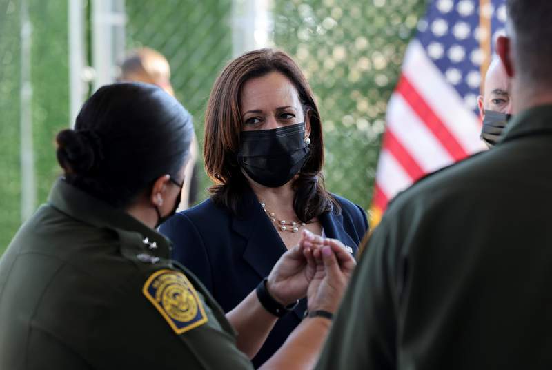 In first trip to U.S.-Mexico border as vice president, Kamala Harris focuses on causes of immigration