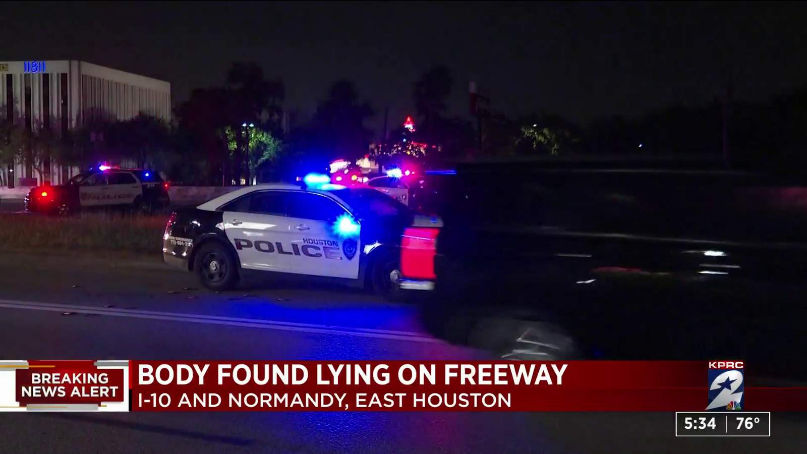 Person hit, killed by vehicle while trying to run across I-10 East Freeway