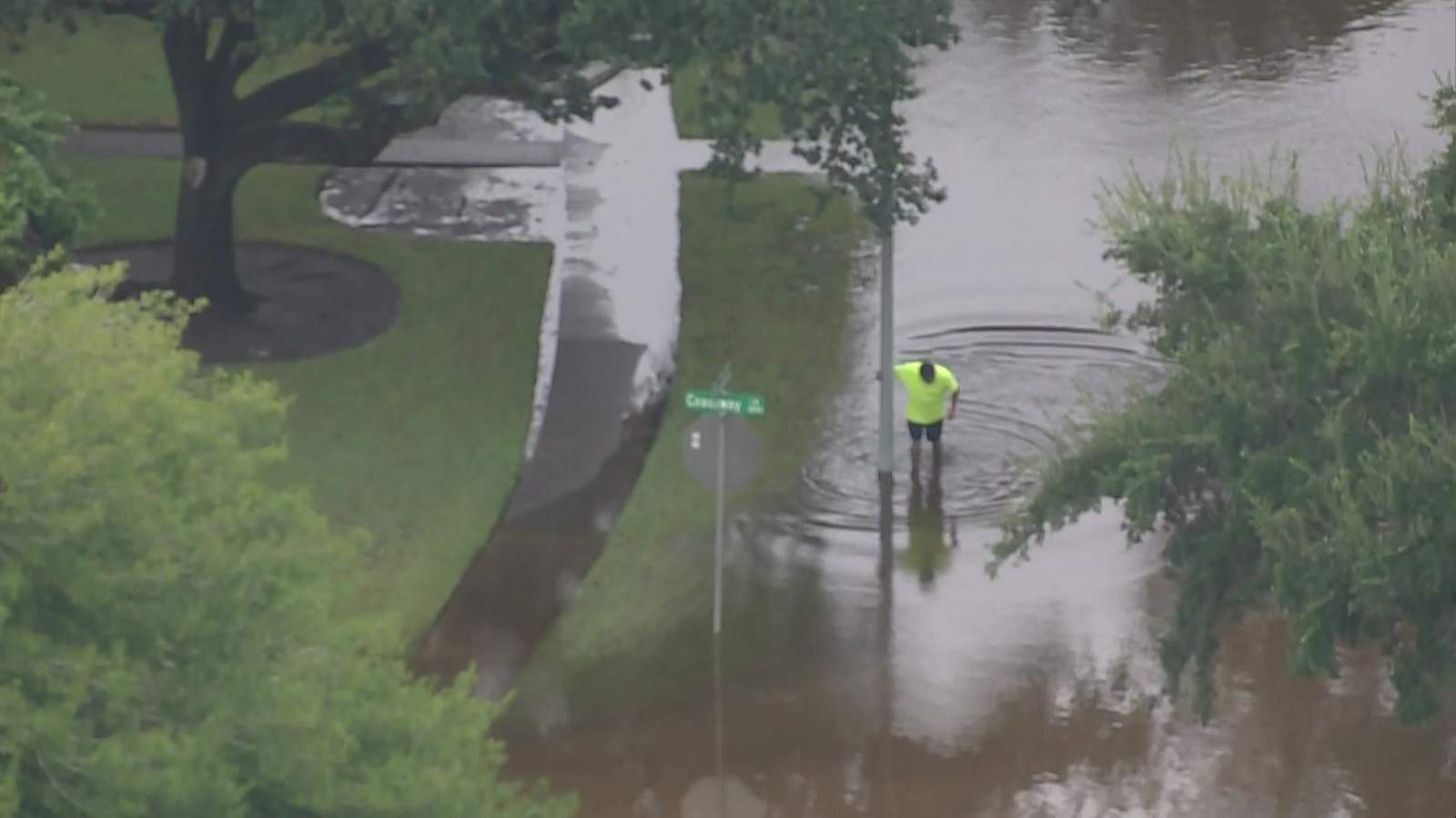 VIDEO: Sky 2 surveys Houston area after Beta’s flooding