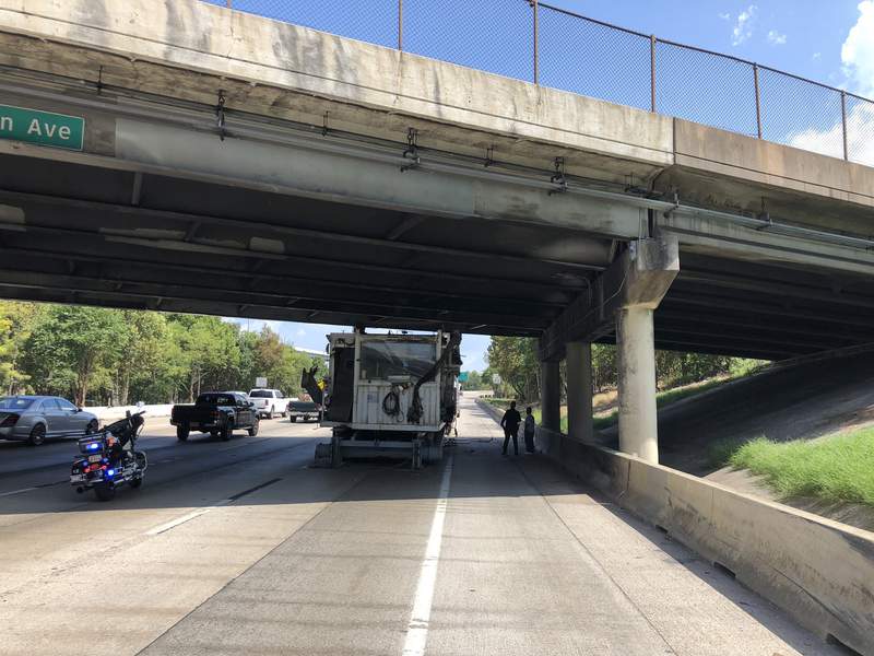 UPDATE: Two lanes at I-10 eastbound at Houston Avenue remain closed as TxDOT crews inspect bridge