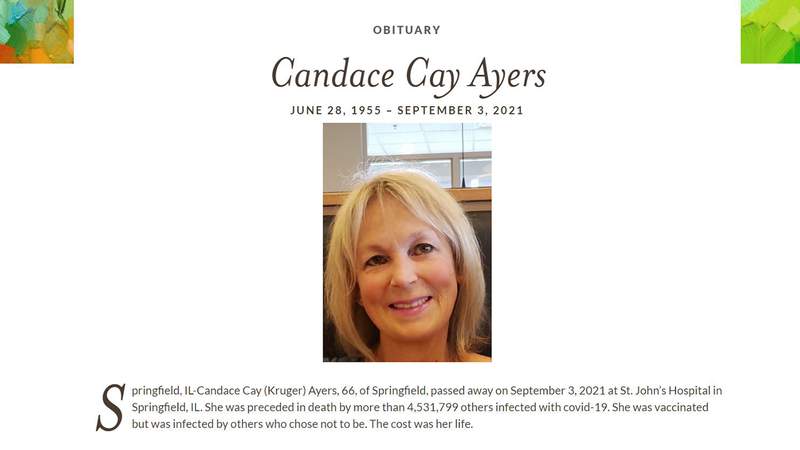 Vaccinated woman’s family blames her death on the unvaccinated in her obituary