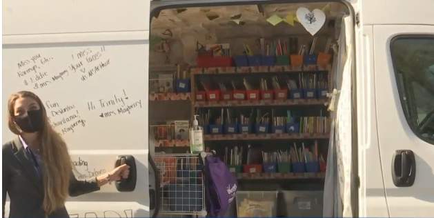 Remember the 'bookmobile’? This student teacher created one for kids during the pandemic