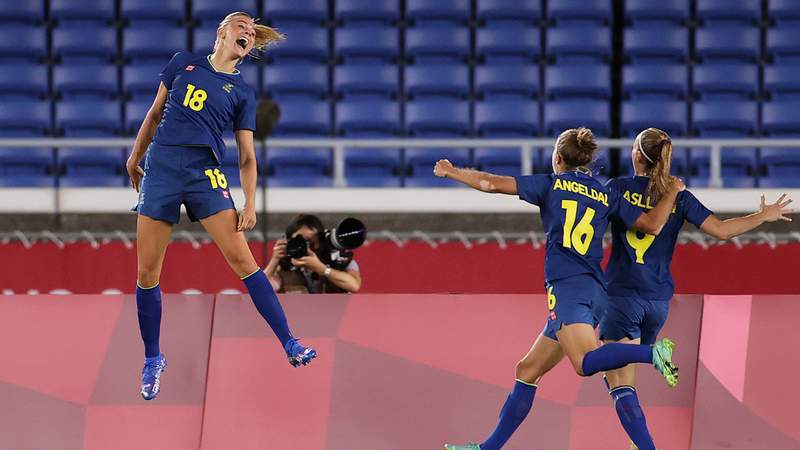Sweden outlasts Australia to return to women's soccer Olympic final