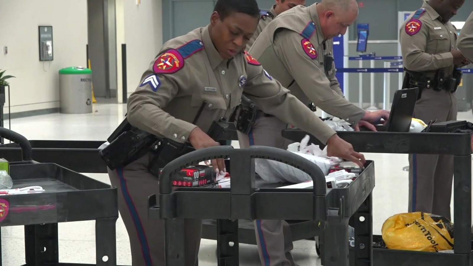 Texas state troopers set up screening for travelers flying in from New Orleans, tri-state area