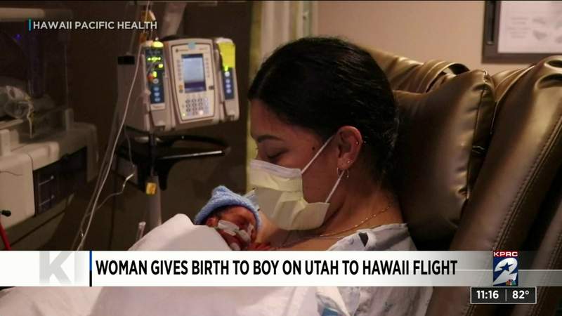 Nurses, doctor help ‘lucky’ mom who gave birth on flight