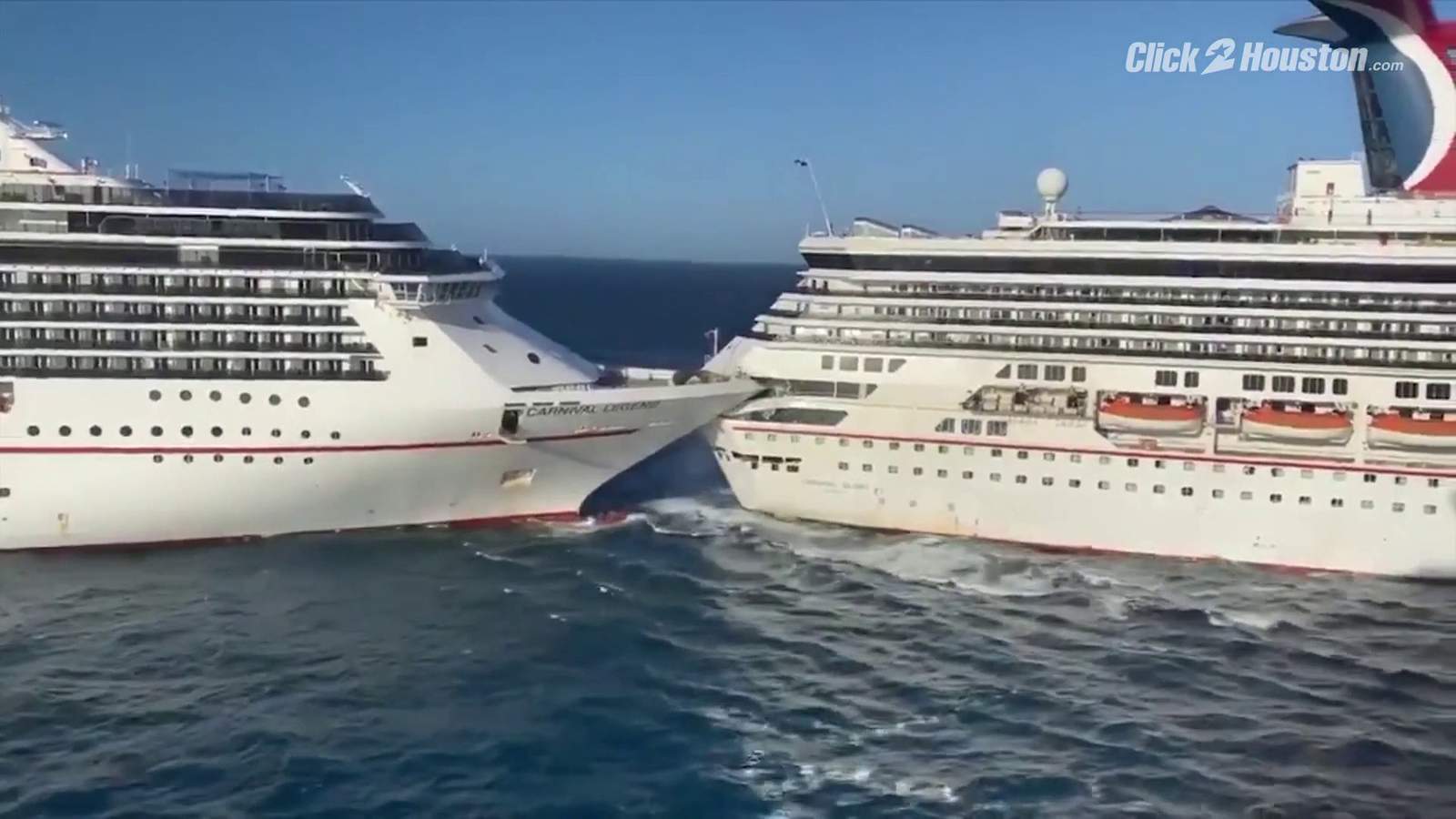 Two Carnival cruise ships collided in Cozumel, Mexico