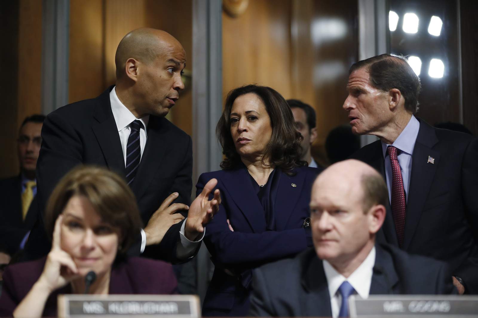 The Latest: Booker warns of Trump 'dirty tricks' in voting