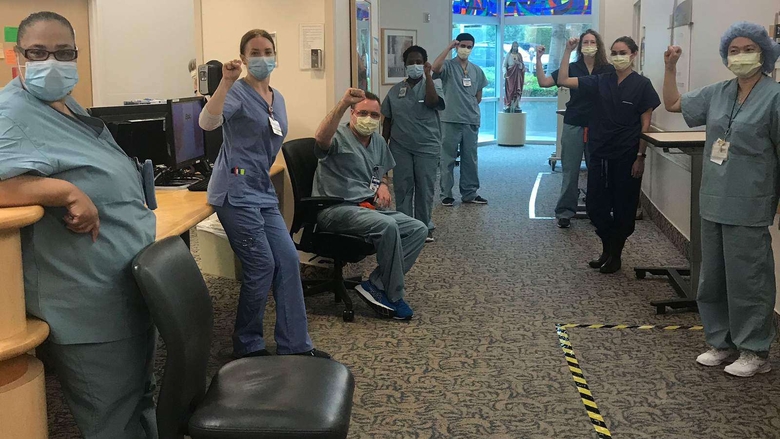 They were placed on leave for refusing to work without N95 masks. COVID-19 unit nurses are now back at work