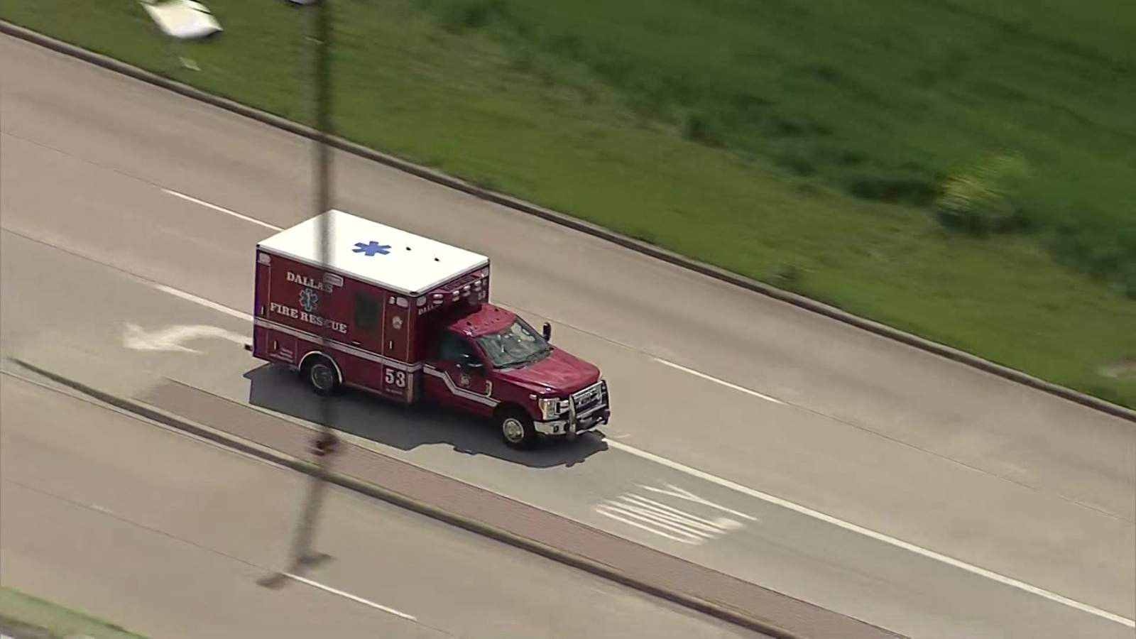 Chase ends after driver gets stuck in stolen ambulance, tries to escape on foot in Dallas