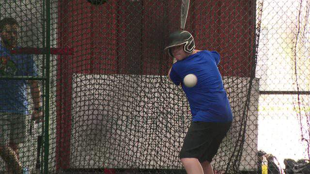 14-year-old Karsen Luther prepares for MLB Jr. Home Run Derby in Cleveland