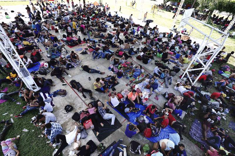 Over 2,000 migrants march out of southern city in Mexico