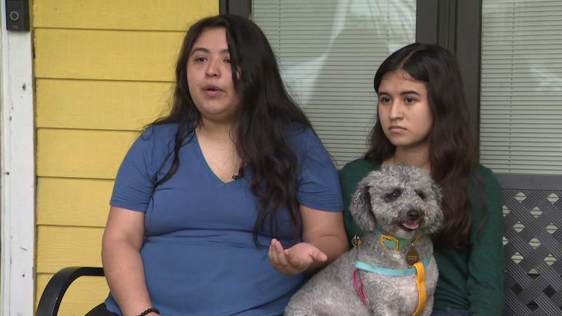 Houston sisters reunited with lost puppy who was adopted to another family despite being microchipped