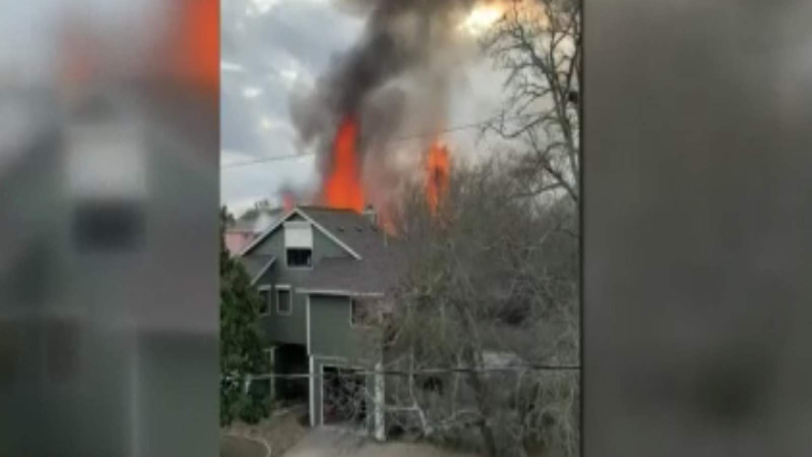 ‘Sounded like ammunition’: Neighbors watch as flames destroy home in Galveston County