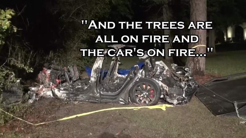 ‘The car exploded’: 911 calls reveal chilling details of what neighbors saw, heard after fiery Tesla crash near The Woodlands