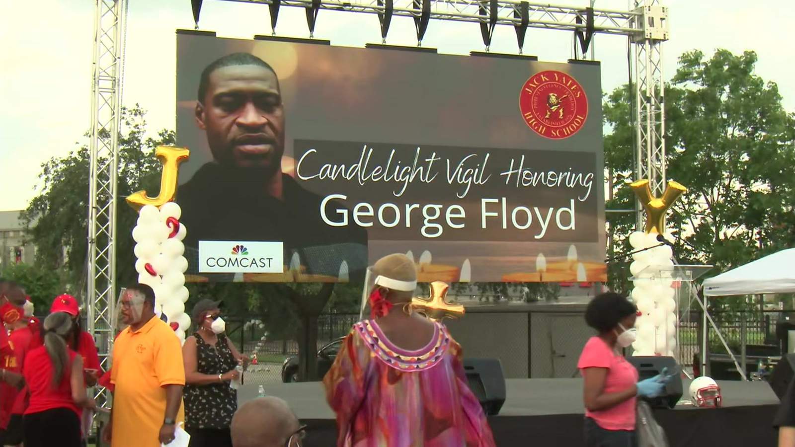 WATCH LIVE: Jack Yates High School community honors, mourns alumnus George Floyd ahead of Tuesday funeral