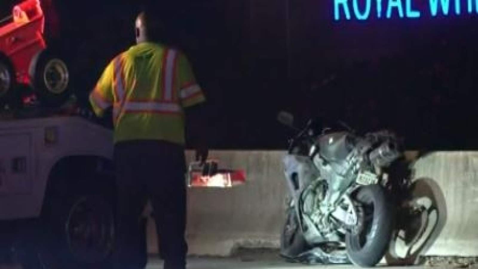Motorcyclist survives being dragged half a mile down East Freeway after crash: Police