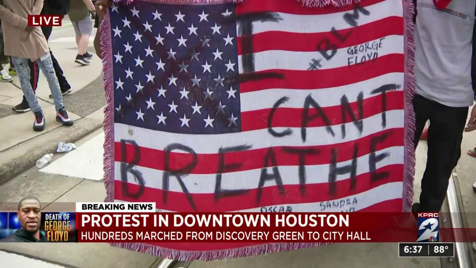 VIDEOS: Powerful moments from the Houston Black Lives Matter protest seeking justice for Houston native George Floyd