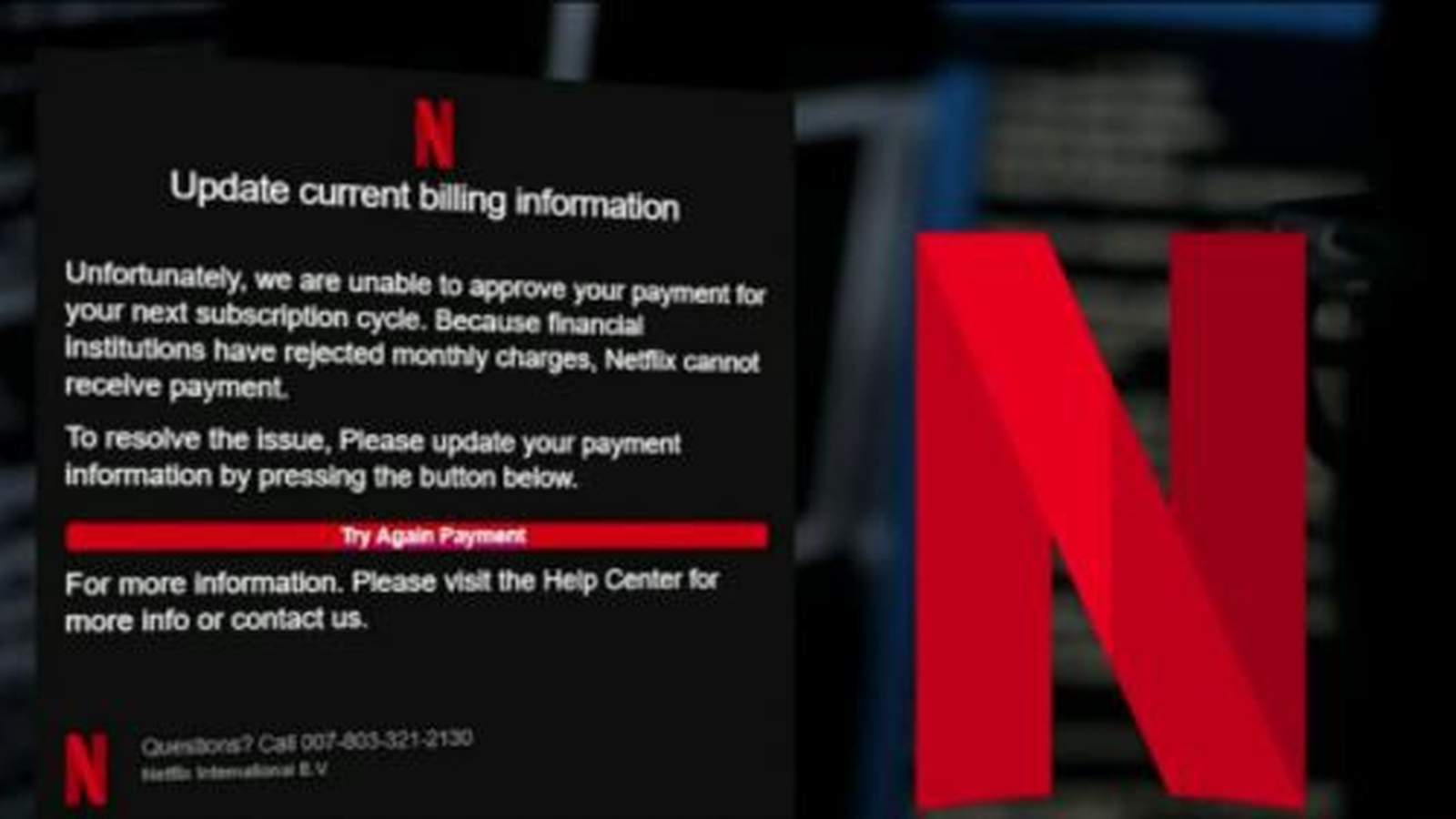 Phishing scam targets Amazon and Netflix customers