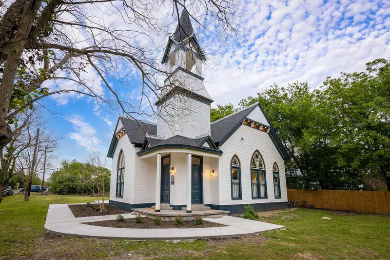 Heavenly hideaway: This stunning Texas rental is a converted church
