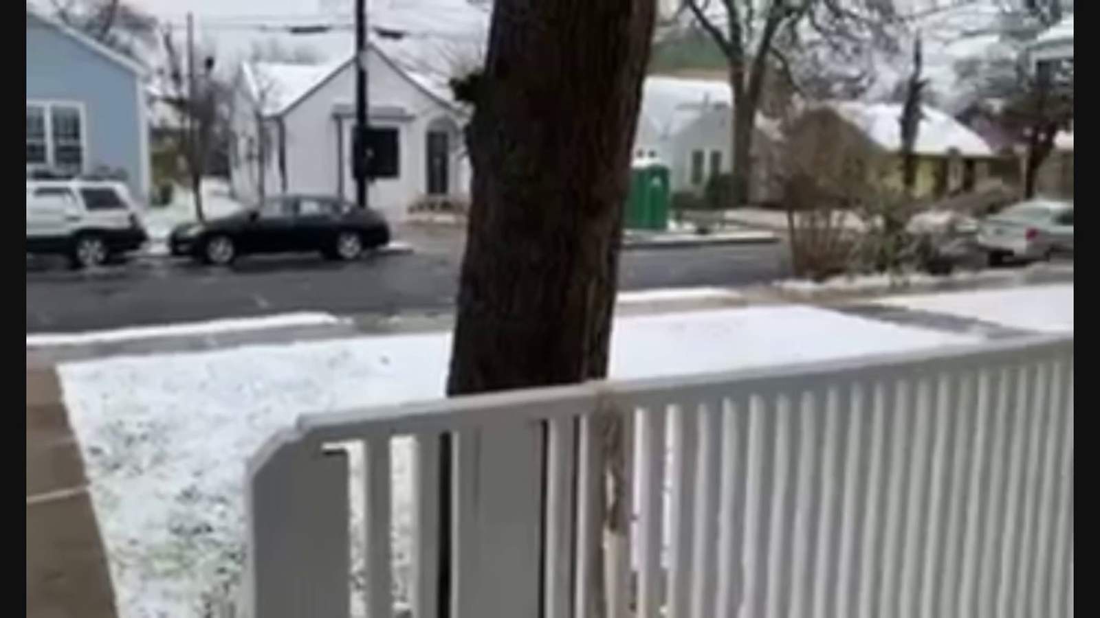 See videos of Austin neighborhood covered in perfect white snow