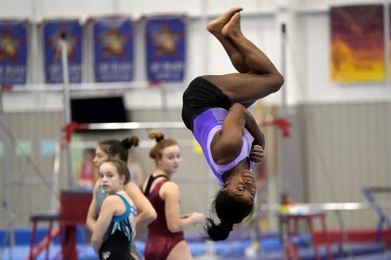 ‘Simone Biles just did THAT’: See Houston’s own land the Yurchenko double pike