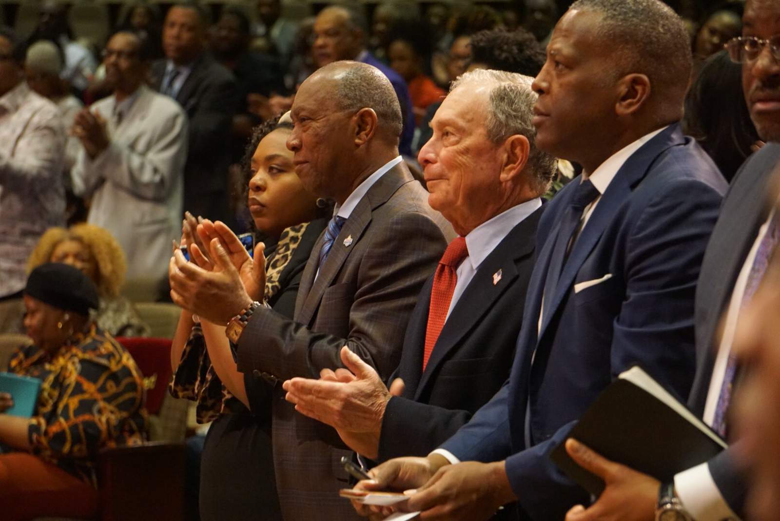 Mayor Sylvester Turner, former New York City Mayor Mike Bloomberg attend church service in northwest Houston