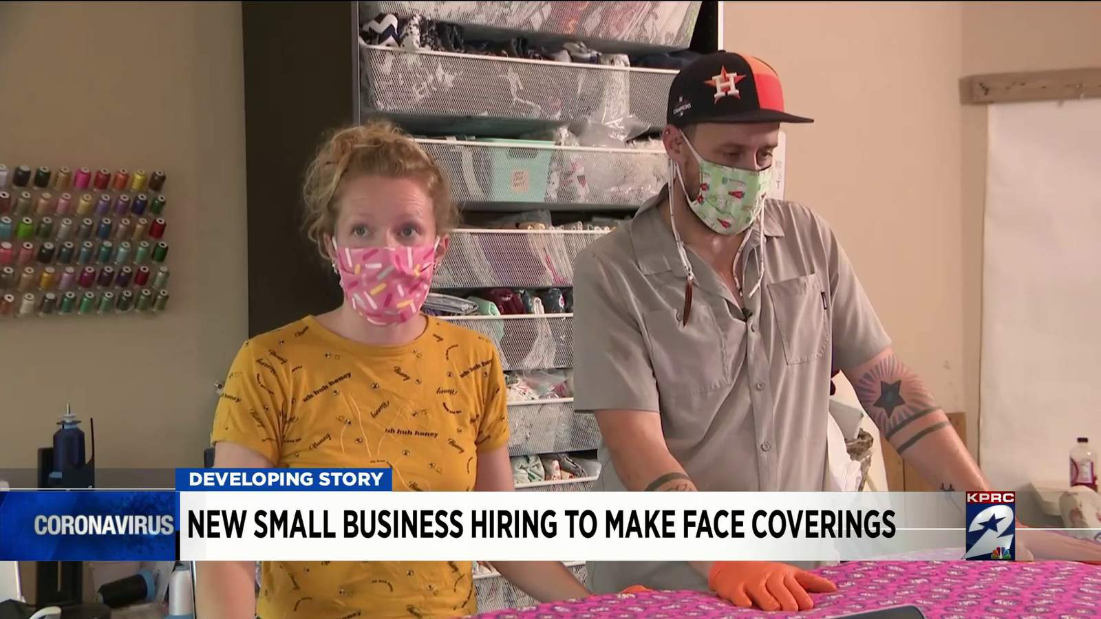 Sienna couple creates small business to make face masks while out of work