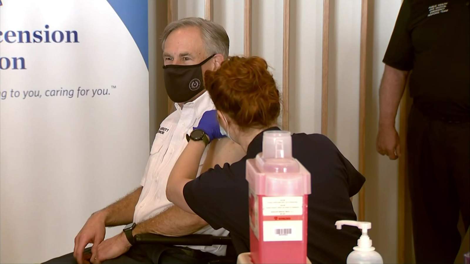 ‘It’s that easy’: Abbott receives coronavirus vaccine to bolster confidence in shot
