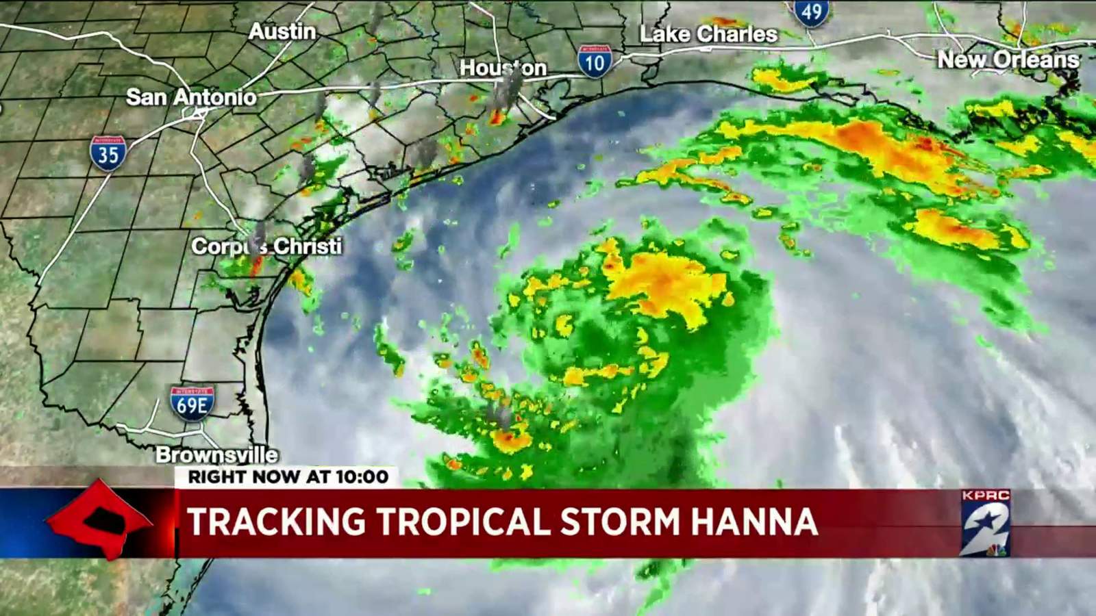 Hanna nears hurricane strength, headed for Texas coast