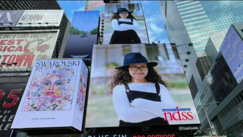 Houston girl honored by the National Down Syndrome Society in NY’s Times Square