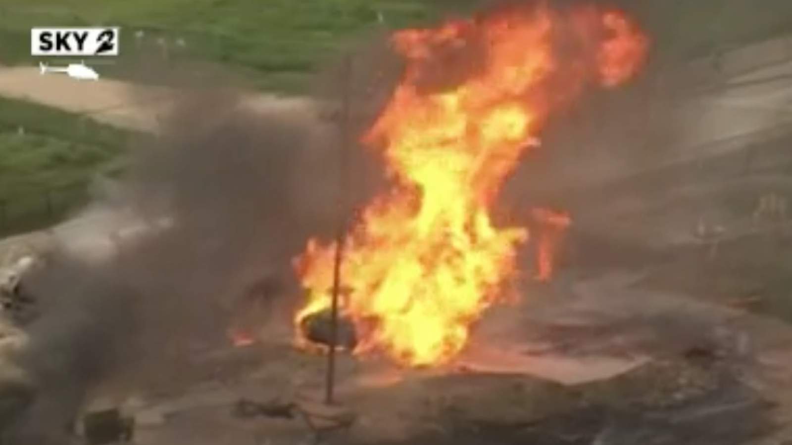 Gas pipeline in Mont Belvieu erupts in flames after cut by contractor, officials say