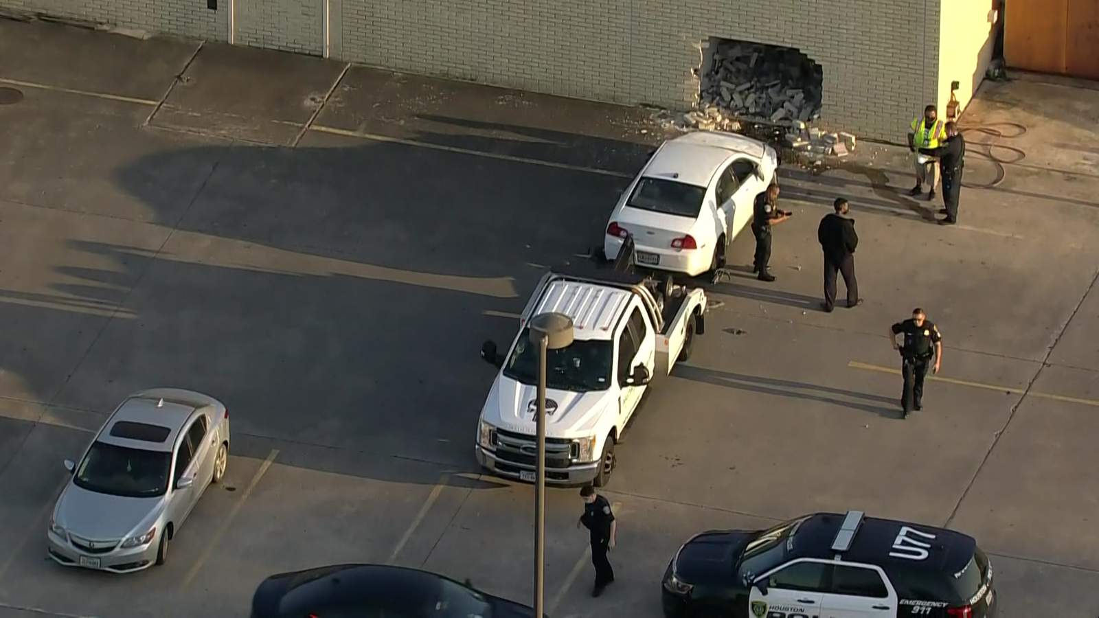 Car crashes into post office in north Houston