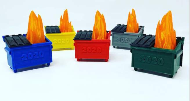 Commemorate 2020 with your own ‘dumpster fire’ toy