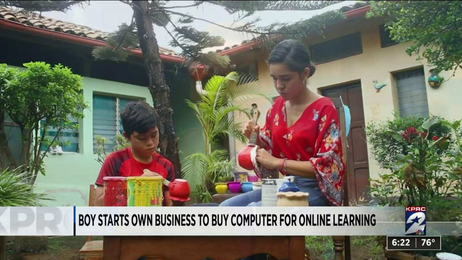 One Good Thing: Boy starts his own business to buy computer for online learning
