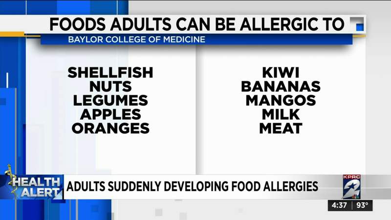 Food allergies becoming more common in adults, Houston researchers say