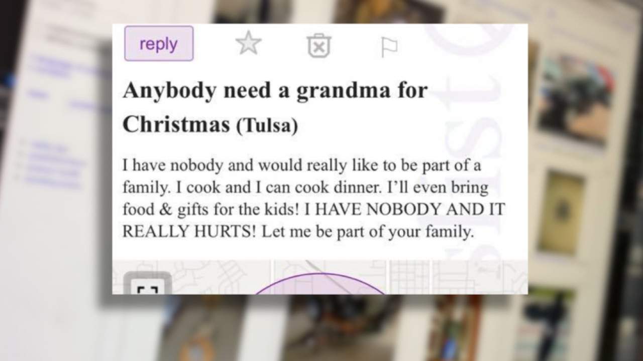 Craigslist ad goes viral, sparks search for “Grandma” in need of family for Christmas
