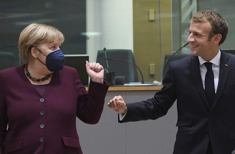 EU summit gives Merkel big sendoff even if she might return