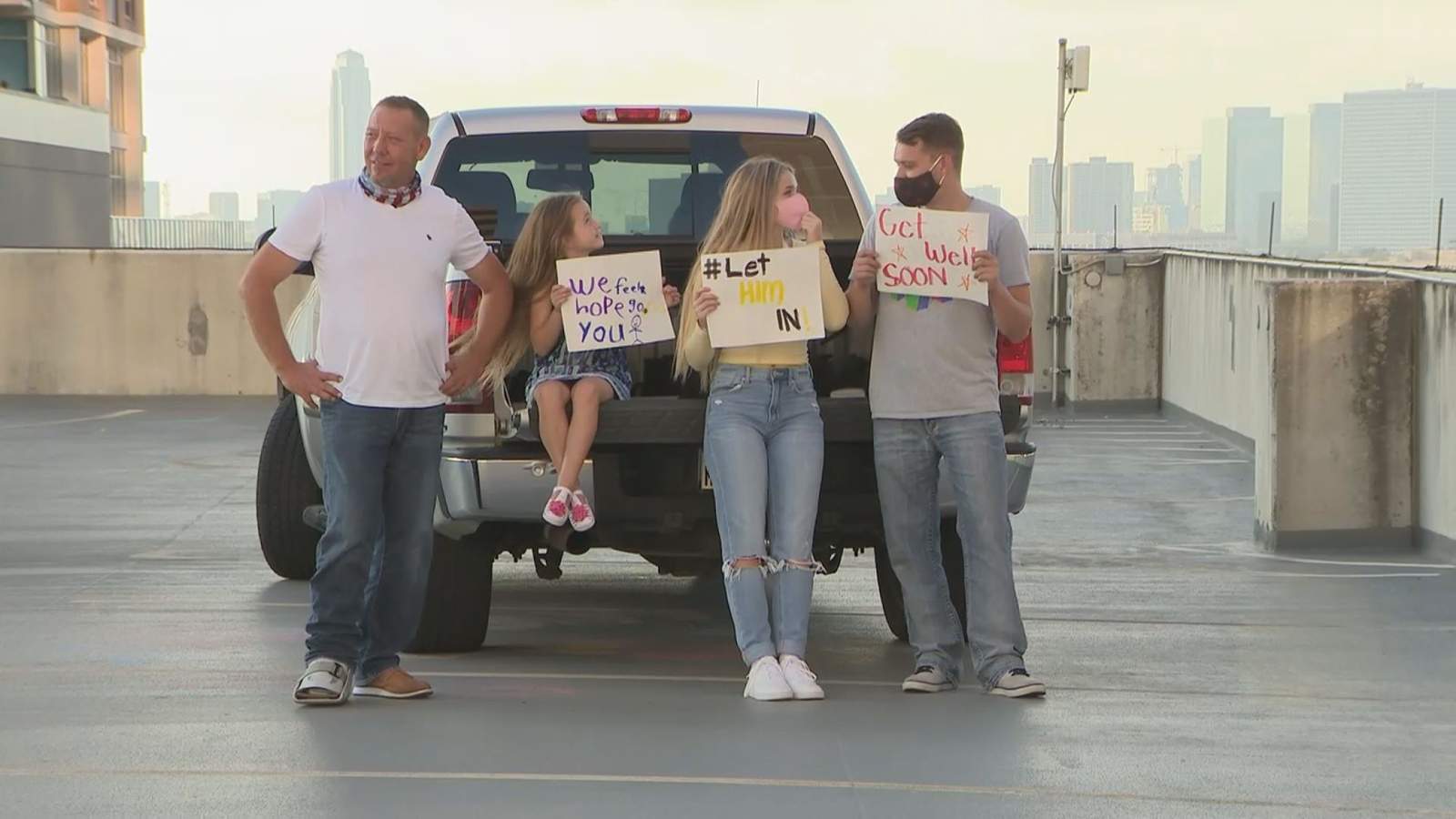 Texas family drives 2 hours, supports from parking lot while 16-year-old battles COVID-19 at Texas Children’s Hospital