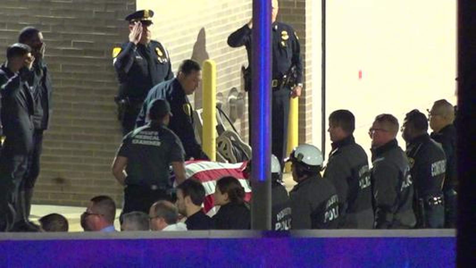 WATCH: Casket of fallen Houston officer saluted as his body arrives at Medical Examiner’s Office