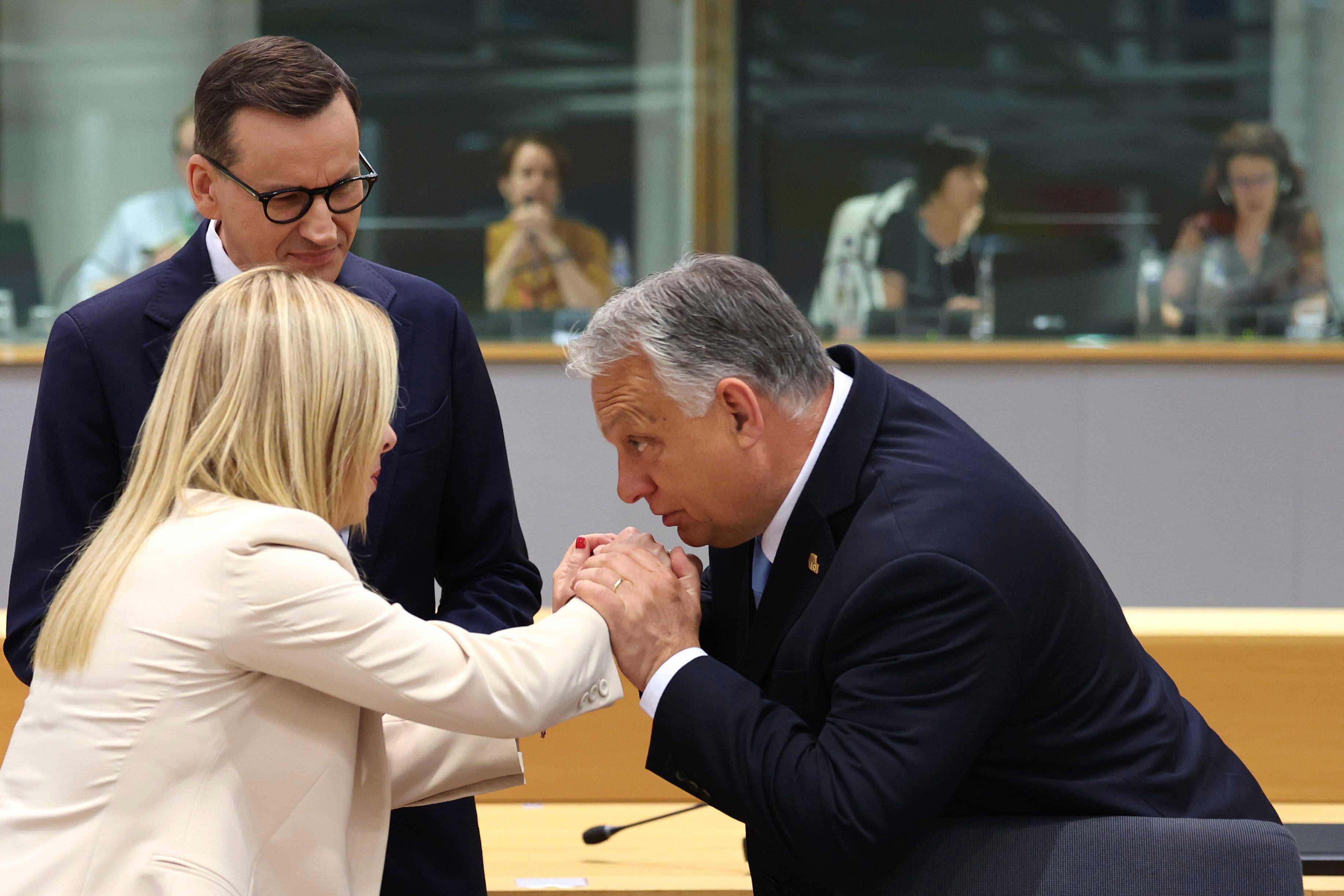 Angered over EU migrant rules, Poland and Hungary veto a summit statement  in a gesture of protest