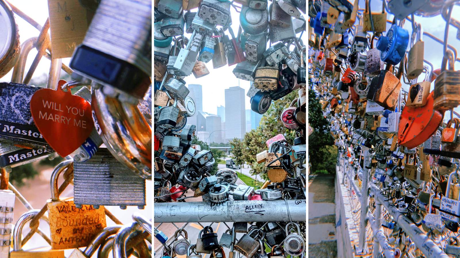 Clanking with love: Did you know Houston has its very own love lock bridge?