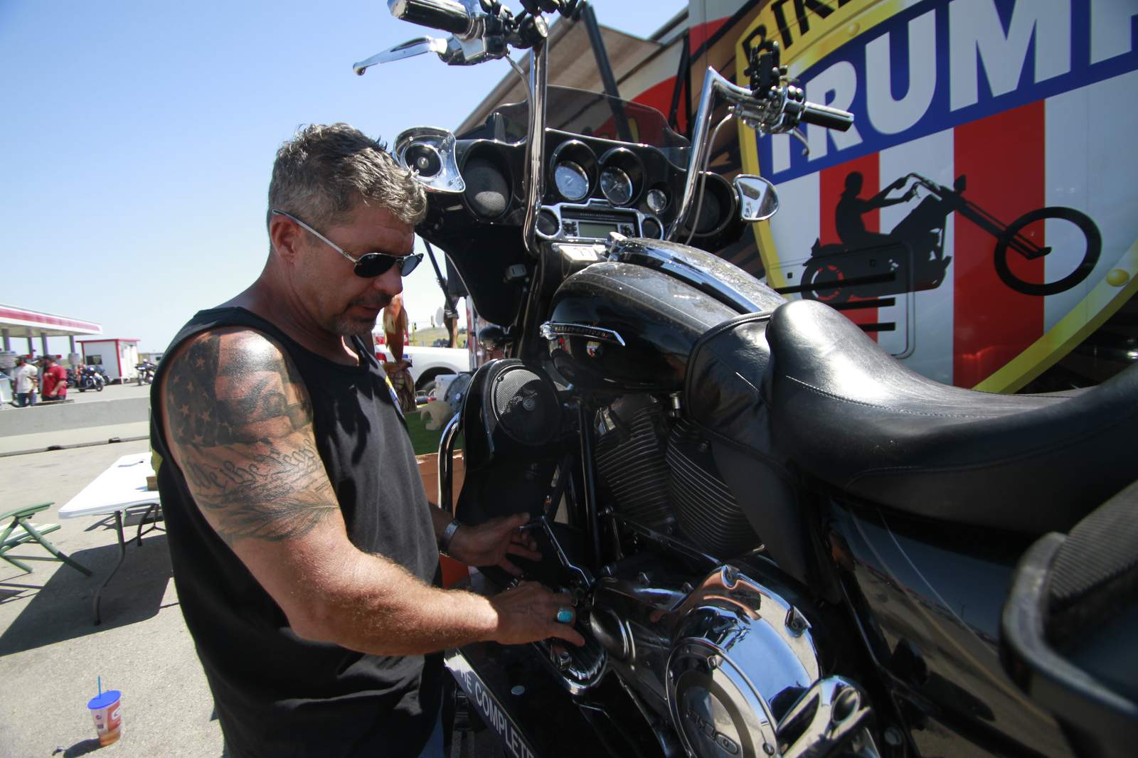 At Sturgis, Trump supporters look to turn bikers into voters