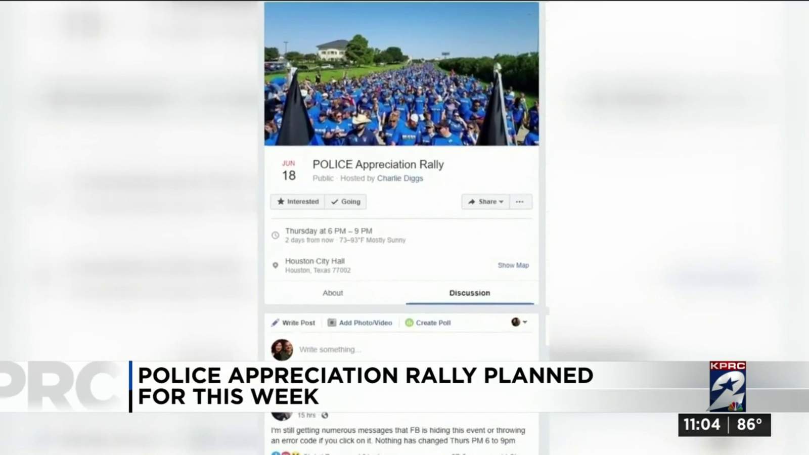 Houston man plans Police Appreciation Rally for Thursday