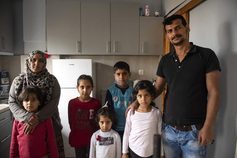 Syrian family reunited, against the odds, in Greece