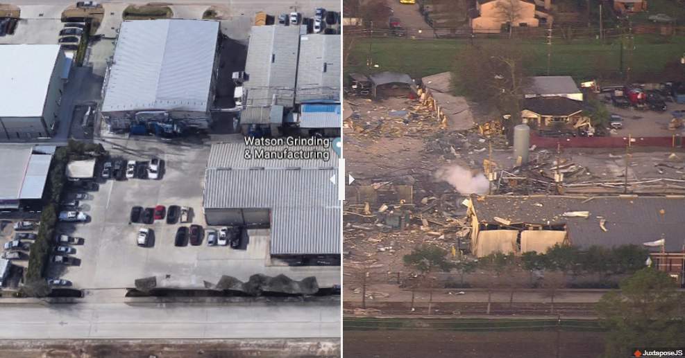 Before and after: Northwest Houston business sustains significant damage from explosion