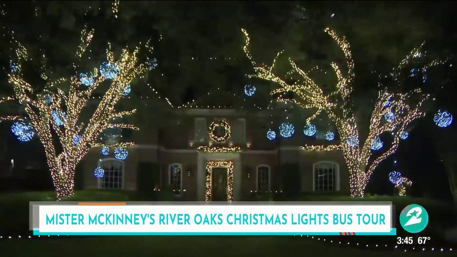 All aboard! This school bus tours Houston’s River Oaks spectacular Christmas lights display