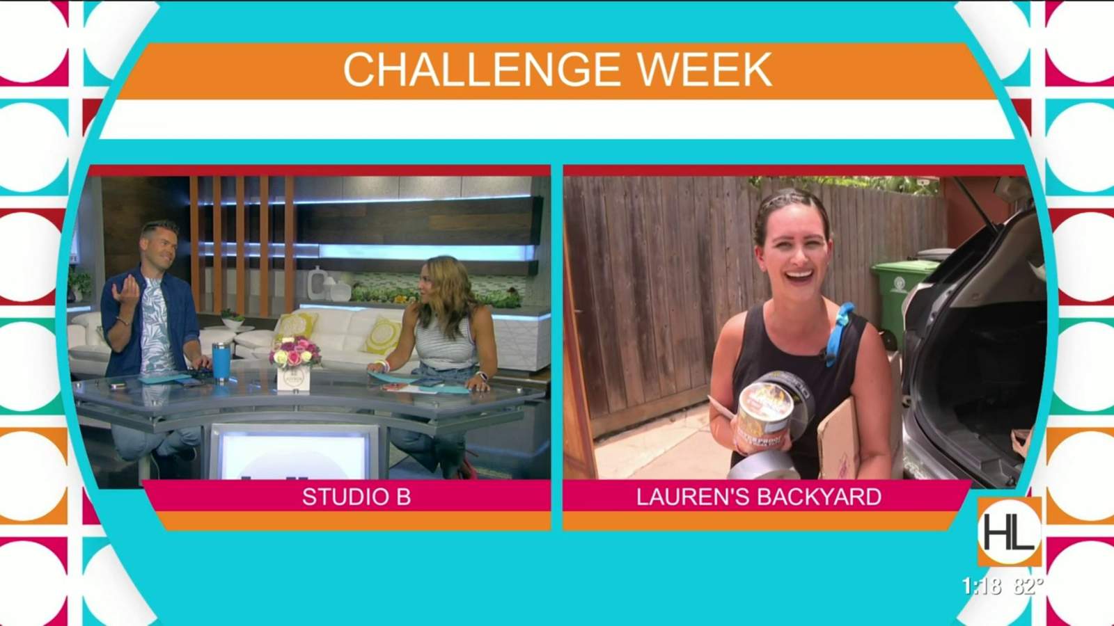 Derrick and Courtneys week of surprise challenges for Lauren Kelly