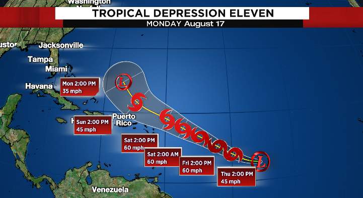 Tropical Depression 11 makes its debut