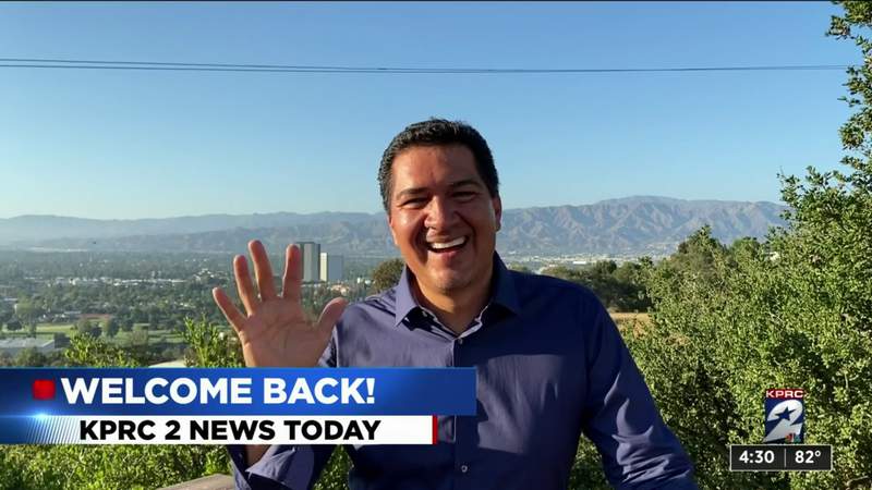 Long-time meteorologist Anthony Yanez officially welcomed back in first day back at KPRC 2