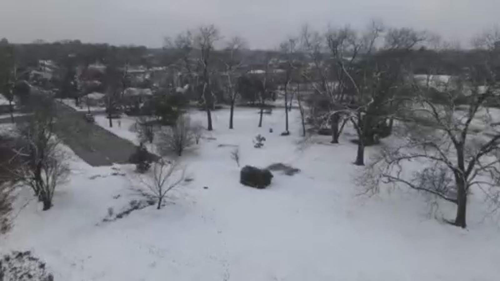 Snow day in Texas: Huntsville residents wake up to landscape dressed in white